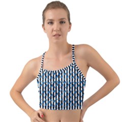 Blue Hearts Mini Tank Bikini Top by designsbymallika