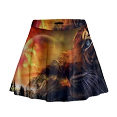 Tiger King In A Fantastic Landscape From Fonebook Mini Flare Skirt by 2853937