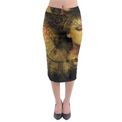 Surreal Steampunk Queen From Fonebook Midi Pencil Skirt by 2853937
