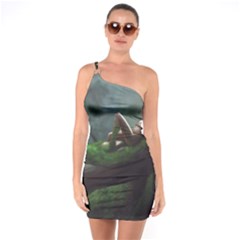Wooden Child Resting On A Tree From Fonebook One Soulder Bodycon Dress by 2853937