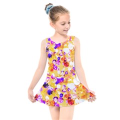 Summer Sequins Kids  Skater Dress Swimsuit by essentialimage