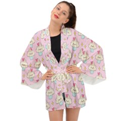 Kawaii Cupcake  Long Sleeve Kimono by lisamaisak