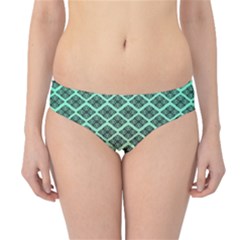 Pattern Texture Geometric Pattern Green Hipster Bikini Bottoms by Dutashop