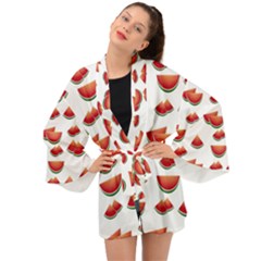 Summer Watermelon Pattern Long Sleeve Kimono by Dutashop