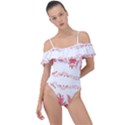 Folk ornament Frill Detail One Piece Swimsuit View1