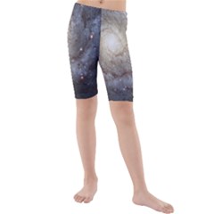 Spiral Galaxy Kids  Mid Length Swim Shorts by ExtraGoodSauce