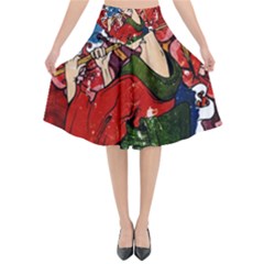 Geisha Geisha Flared Midi Skirt by ExtraGoodSauce