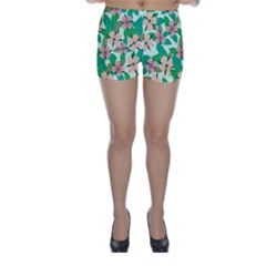Floral Pattern Skinny Shorts by ExtraGoodSauce
