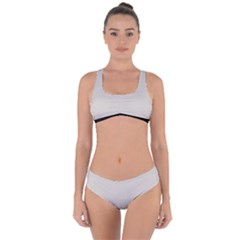 Abalone Grey Criss Cross Bikini Set by FashionBoulevard