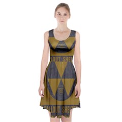 Fallout Shelter In Basement Radiation Sign Racerback Midi Dress by WetdryvacsLair