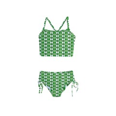 Clover Leaf Shamrock St Patricks Day Girls  Tankini Swimsuit by Dutashop