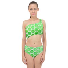 Hexagon Windows Spliced Up Two Piece Swimsuit by essentialimage365