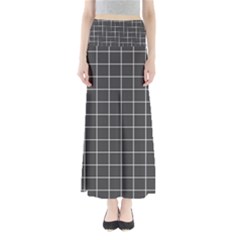 Gray Plaid Full Length Maxi Skirt by goljakoff
