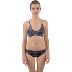 Gray Plaid Wrap Around Bikini Set by goljakoff