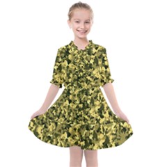 Camouflage Sand  Kids  All Frills Chiffon Dress by JustToWear