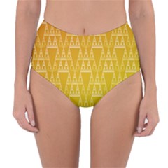 Orange Triangles Reversible High-waist Bikini Bottoms by JustToWear