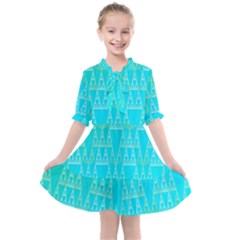 Blue Triangles Kids  All Frills Chiffon Dress by JustToWear