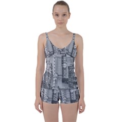 Aerial View Montevideo Uruguay Tie Front Two Piece Tankini by dflcprintsclothing
