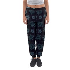 Blue Turtles On Black Women s Jogger Sweatpants by contemporary