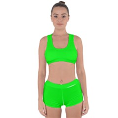 Color Lime Racerback Boyleg Bikini Set by Kultjers