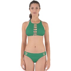 Color Sea Green Perfectly Cut Out Bikini Set