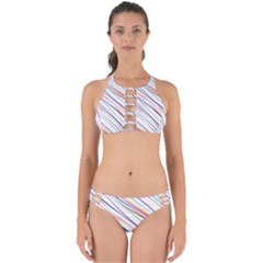 Beautiful Stripes Perfectly Cut Out Bikini Set by designsbymallika