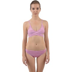 Pink Knitted Pattern Wrap Around Bikini Set by goljakoff