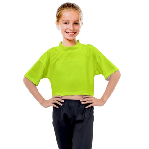 Arctic Lime Kids Mock Neck Tee by FabChoice