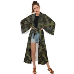 Camouflage Vert Maxi Kimono by kcreatif