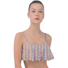 Psychedelic Groovy Pattern Frill Bikini Top by designsbymallika