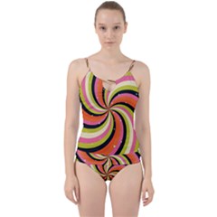 Psychedelic Groovy Orange Cut Out Top Tankini Set by designsbymallika