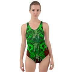 Forest Of Colors And Calm Flowers On Vines Cut-out Back One Piece Swimsuit by pepitasart