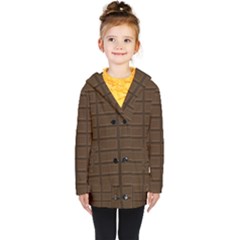 Milk Chocolate Kids  Double Breasted Button Coat by goljakoff