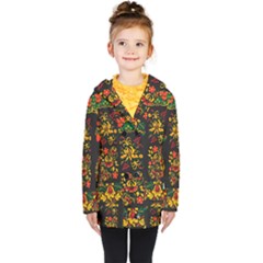 Hohloma Ornament Kids  Double Breasted Button Coat by goljakoff
