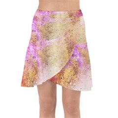 Golden Paint Wrap Front Skirt by goljakoff