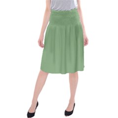Dark Sea Green Midi Beach Skirt by FabChoice
