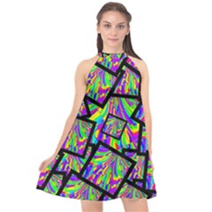 Vibrant Colors Cbdoilprincess 47064993-d0bc-4cda-b403-dc84c3d564a3 Halter Neckline Chiffon Dress  by CBDOilPrincess1
