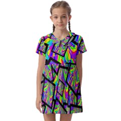 Vibrant Colors Cbdoilprincess 47064993-d0bc-4cda-b403-dc84c3d564a3 Kids  Asymmetric Collar Dress by CBDOilPrincess1