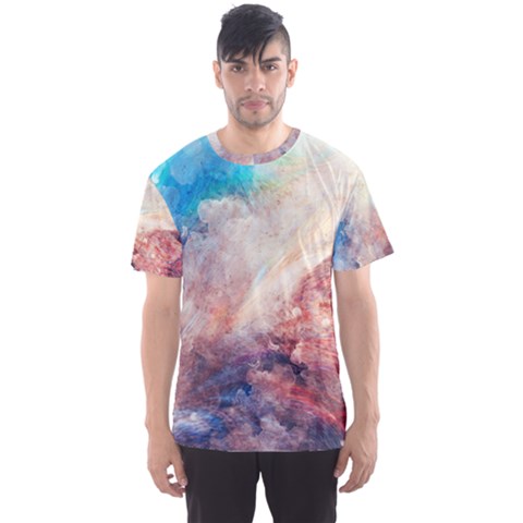 Abstract Galaxy Paint Men s Sport Mesh Tee by goljakoff