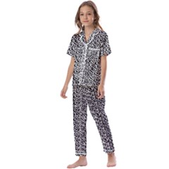 White Elipse Kids  Satin Short Sleeve Pajamas Set by JustToWear