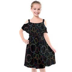 Circunferences Kids  Cut Out Shoulders Chiffon Dress by JustToWear