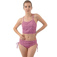 Circles On Pink Mini Tank Bikini Set by JustToWear