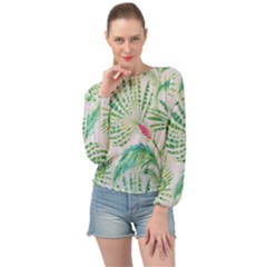  Palm Trees By Traci K Banded Bottom Chiffon Top by tracikcollection