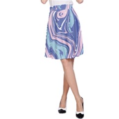 Vector Vivid Marble Pattern 10 A-line Skirt by goljakoff