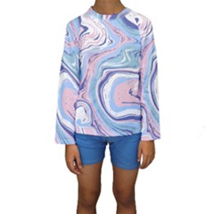Vector Vivid Marble Pattern 11 Kids  Long Sleeve Swimwear by goljakoff