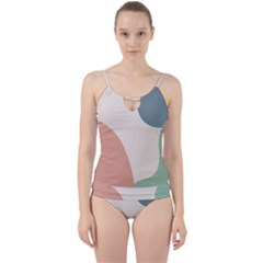 Abstract Shapes  Cut Out Top Tankini Set by Sobalvarro