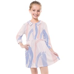 Marble Stains  Kids  Quarter Sleeve Shirt Dress by Sobalvarro