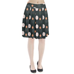 Black Peach White  Pleated Skirt by Sobalvarro