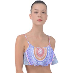 Pretty Pastel Boho Hippie Mandala Frill Bikini Top by CrypticFragmentsDesign