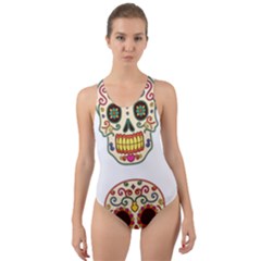 Day Of The Dead Day Of The Dead Cut-out Back One Piece Swimsuit by GrowBasket
